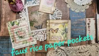 quick & easy no sew sturdy  pockets for your junk journals #jj3under30