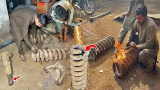 Caterpillar 320C Excavator Track Adjuster Recoil Spring By Mechanics |Track Spring Restoration