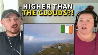 Americans React to the Epic Croaghaun Sea Cliff - Highest in Ireland!