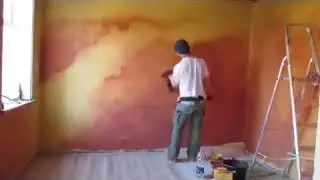 Wandgestaltung mit Wischtechnik - Schwammtechnik (Zeitraffer)  Rag technique wall design DIY easy