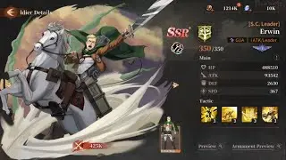 Titan Awakening Review Erwin (S.C Leader) LTD - Android IOS  Shingeki no Kyojin RPG