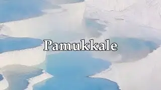 【トルコ　パムッカレ】デ二ズリ　世界遺産　world Heritage　Pamukkale  Denizli, Turkey　水の絶景　観光地　透き通った水　温泉　綿の城　白い棚田　リラクゼーション