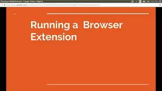 #WebHowTo Run Browser WebExtension  in Firefox & Chrome