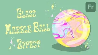 Create Glass Marble Ball Effect in Adobe Fresco App on iPad | Colorful Marble Digital Background