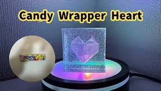 Hi-Chew Wrapper Heart Resin Art | A Colorful Light Show in Miniature