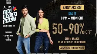 #AJIO Big Bold Sale 50-90% off #Avaasa #Netplay #crocs #sale || Dont miss this offer