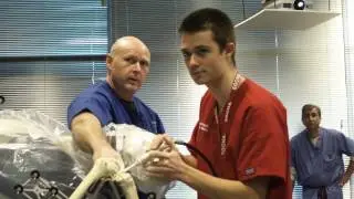 Students demo orthopedic robotics at Kansas Spine & Specialty Hospital