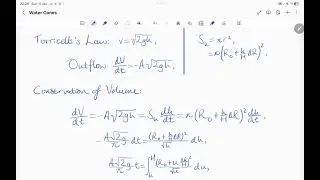 Water Cones: Differential Equations