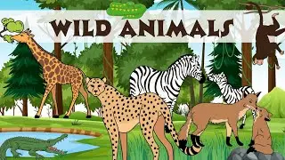 Wild Animals Names with Spelling | Learn Animals in English 🦁🐘 #wildanimalsname #wildanimalsforkids 