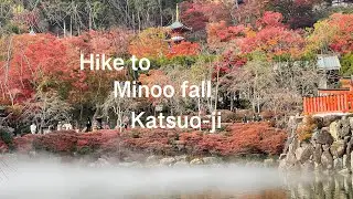 Hiking to Minoo fall and temple in Japan