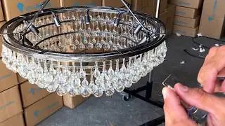 How to hang a crystal on a chandelier light fixture DIY Lightupmyhome.com