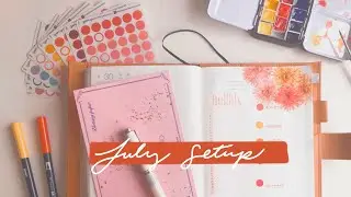 July in my Hobonichi Cousin and Bullet Journal | Set up my planners with me