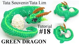 (Free) How to Beads Green Dragon Part 18/ Beading Tutorial Dragon