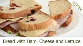 Binaural ASMR Bread with Ham, Cheese and Lettuce Eating l Mouth Sounds