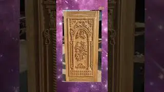 Interior door design. flower carving work. 0124