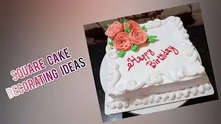 Square Cake Decorating Idea