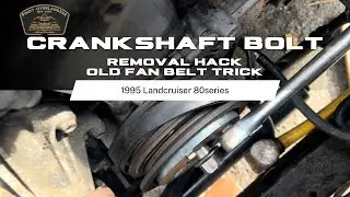 Crankshaft Bolt Removal Using an Old Fan Belt for Landcruiser 80series FZJ80 #landcruiser80 #diy 