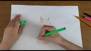 How to Draw a Cute Cat | Как нарисовать милую кошку