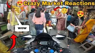 Crazy Market Reactions On Super Bike | Cute Girl Reaction & Best Market Reactions 🥵