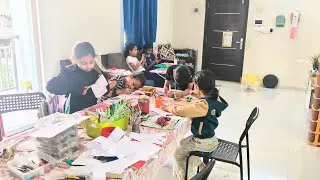 Сегодня урок рисования и рукоделия.