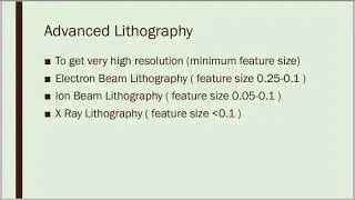 Advanced photolithography techniques