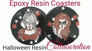 Epoxy Resin Sugar Skull Coasters * Halloween Resin Collaboration*