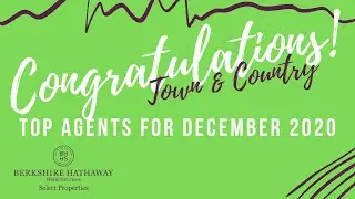 Congratulations Top Agents BHHS Select Properties - T&C Dec 2020