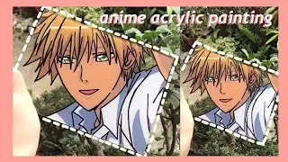 paint with me! FIRST TIME TO TRY ANIME ACRYLIC GLASS PAINTING | ft. Takumi Usui (Philippines)