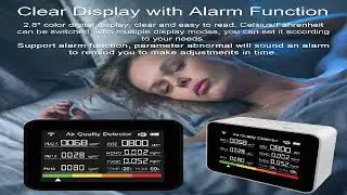 2C08 13 in 1 Tuya WIFI Air Quality Monitor Black Best Price Offer