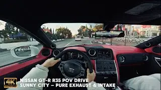Nissan GT-R R35 POV | Sunny City Drive — Intake & Exhaust Sounds