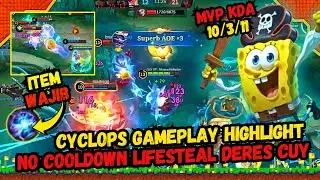 CYCLOPS GAMEPLAY JUNGLER MVP EMAS SENDIRI REAL GENDONG TIM🤣 EMANG META MOBILE LEGENDS BANG BANG