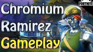FORTNITE - New Chrome Hero Chromium Ramirez Gameplay (Lvl 100 Ride The Lightning Solo)