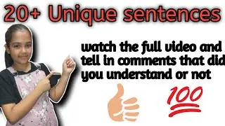 20+Unique sentences #basicgrammer #Punctuation #vowels #spokenenglish #basicenglish