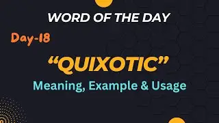 Quixotic meaning, usage & example #wordmeaning