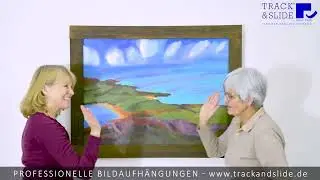 Bildaufh&auml;nger | Schwere Bilder aufh&auml;ngen |  Bilderaufh&auml;ngesysteme von Track&Slide | Bilderhaken
