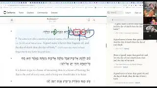 Megillot (Scrolls) of the Tanach (Hebrew Bible): Ecclesiastes Chapter 7 (7:1-4)