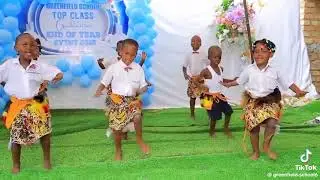 African kids performing a cultural dance