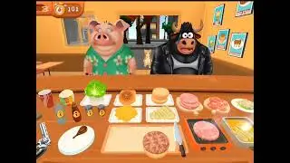 Cookingclash customer service fighting chief vs customer fight cartoon game play 