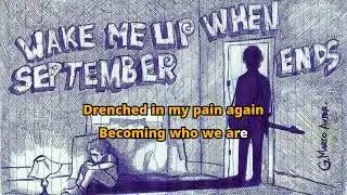 Green Day - Wake Me Up When September Ends  - Karaoke 🎤