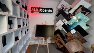 Black chalkboard with lacquered wooden frame