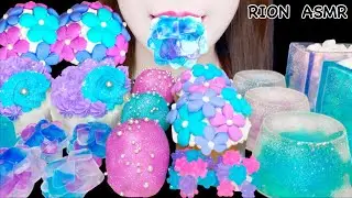 【ASMR】【咀嚼音 】FLOWER DESSERTS EDIBLE CUP JEWEL CANDY KONPEITO MUKBANG 먹방 食べる音 EATINGSOUNDS NOTALKING