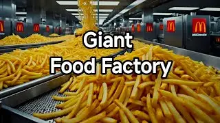 Tiny Workers in a Giant Food Factory : ASMR Edition