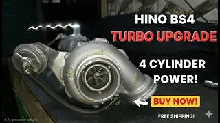 Hino ENGINE Bs4 Four Cylinder Gets a TURBOCHARGER!