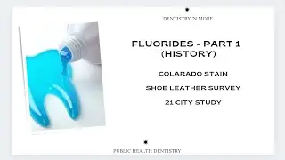 HISTORY OF FLUORIDES-FLUORIDES PART 1