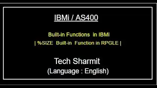 IBMi (AS400) %Size Builtin function  built in functions in rpgle | as400 tutorial for beginner
