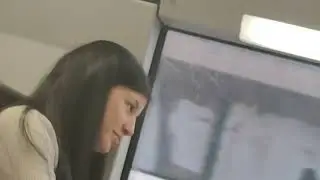 Candid Teen Girl Feet with Socks in Train