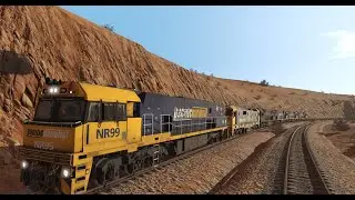 Vlog 241: Trainz Railroad Simulator 2022- 6 loco freight train near Salt Pan Stone Loop