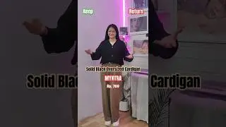 Myntra Oversized Black Cardigan #winterwearhaul #myntrawinterwear #cardiganhaul