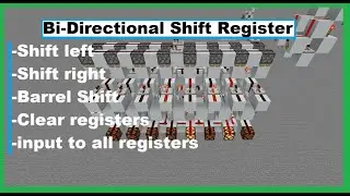 Bi-directional shift register tutorial - Minecraft Java/Bedrock