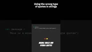 Using the wrong type of quotes in strings #javascript #codingtips #webdevelopment #programmingtips